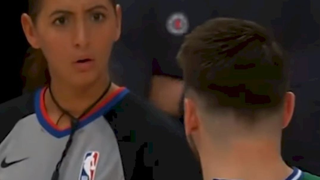 ⁣Luka Doncic Flirts With Ref